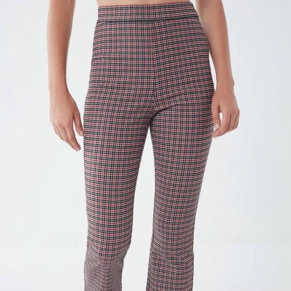 Urban Outfitters Lola Kick Flare Pants In Purple/Green Size 8